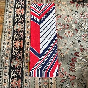 Red white and blue scarf